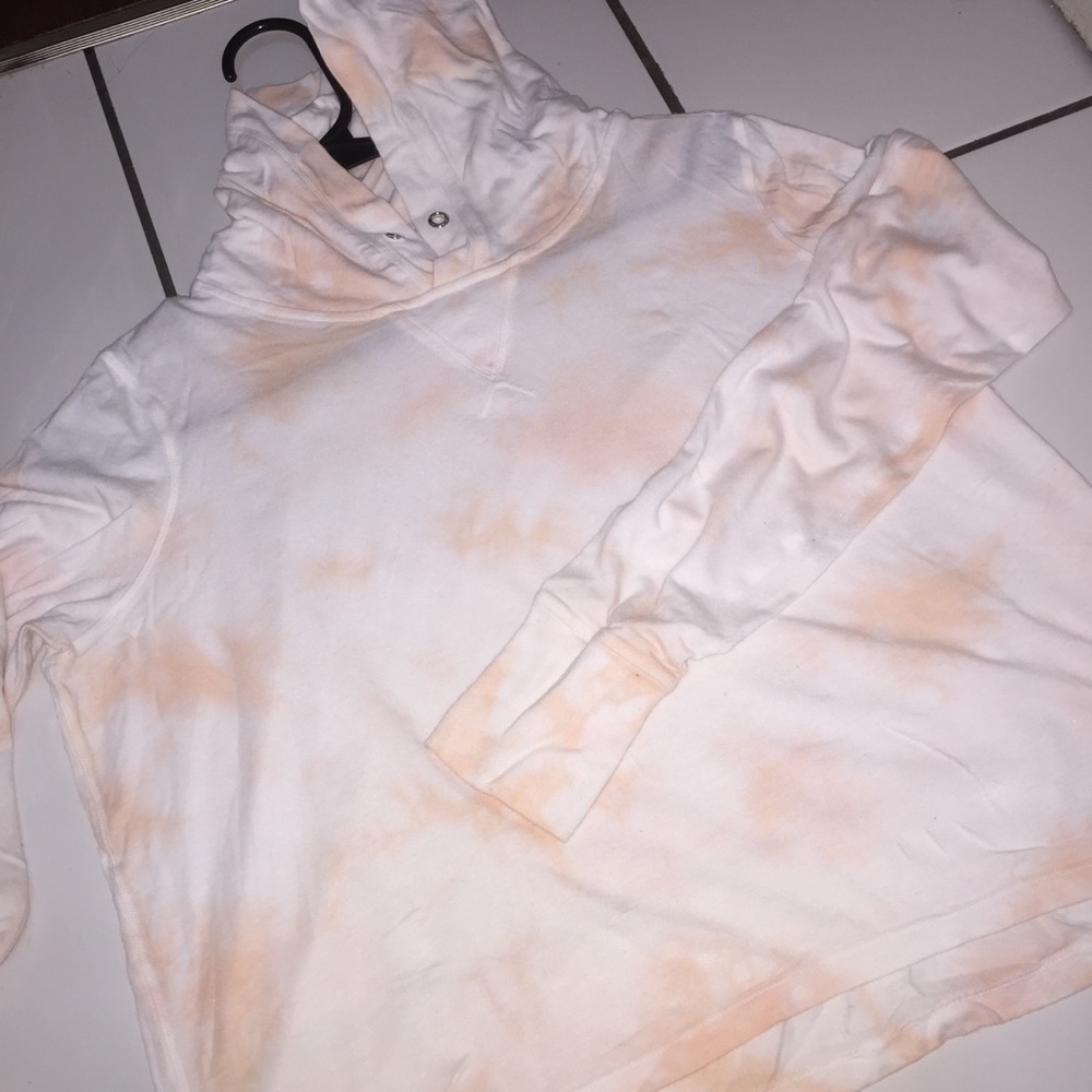 Light pink tie dye Calvin Klein Crop top hoodie